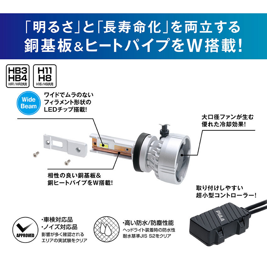 PIAA LEH221 ヘッドライト ハイ/フォグ 超高輝度LED H9/H8 6000K 純白色 8500lm コペン LA400K H26.6~ ローブ/エクスプレイ 純正H9/LED/H8 PIAA LEH221 ヘッドライト ハイ/フォグ 超高輝度LED H9/H8 6000K 純白色 8500lm コペン LA400K H26.6~ ローブ/エクスプレイ 純正H9/LED/H8
