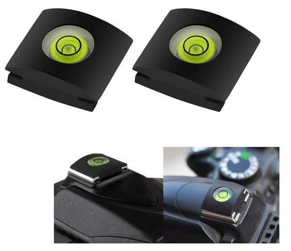 新品 汎用 ユニバーサル ホットシュー カバー キャップ 保護カバー Hot Shoe Cover バブル 水準器付き 2個