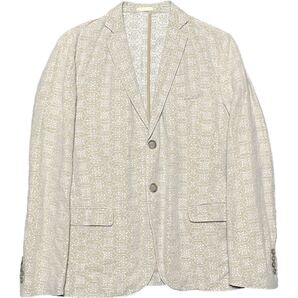 MADE IN ITALY製 Mr. Rick Tailor リネンコットンテーラードジャケット ベージュ 50サイズ ミスターリックテイラー イタリア製