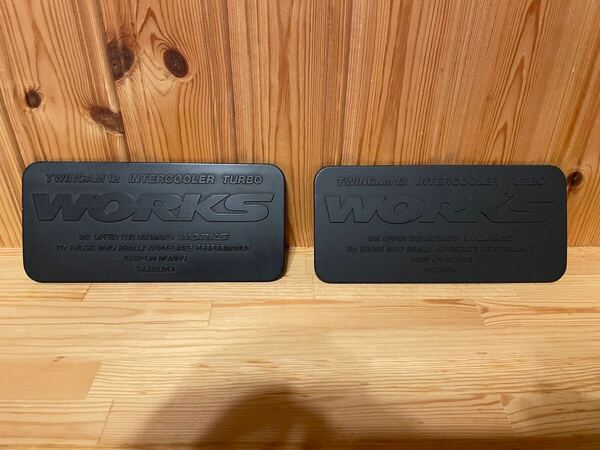 希少スズキCL11V アルトワークス 純正サイドエンブレム マットブラック 左右 ha36s
