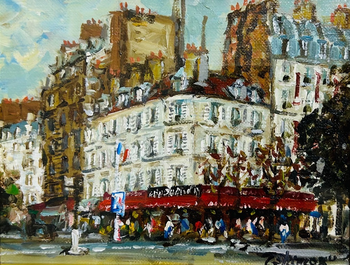 油絵ミハスの街角 油絵ミハスの街角 - メルカリ