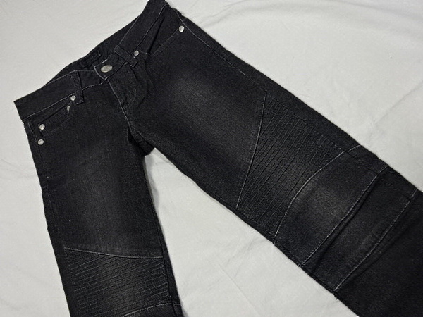 送料無料☆MOUSSY☆裾ジップ付き黒バイカースキニー☆0☆ウェスト約68cm