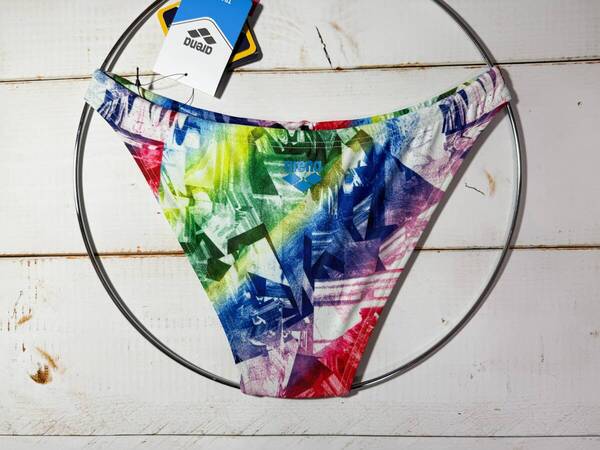 【即決】Arena アリーナ 女性用 ビーチバレー ビキニ ショーツ 水着 ブルマ Glitch LEAF柄 海外30 その1