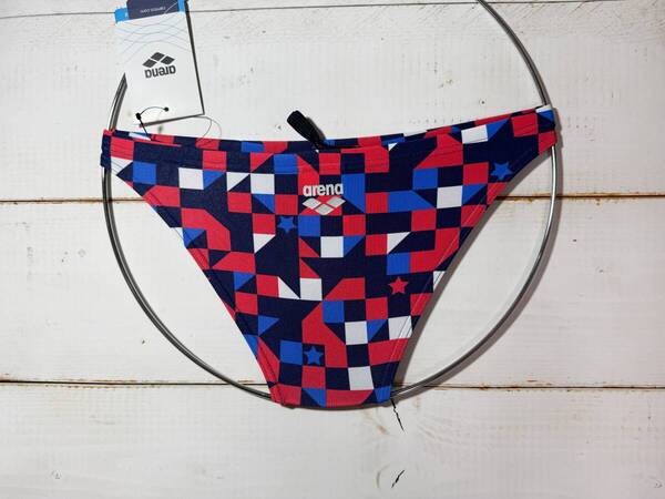 【即決】Arena アリーナ 女性用 ビーチバレー ビキニ ショーツ 水着 ブルマ Red USA 柄 海外26 その1