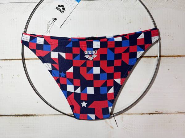 【即決】Arena アリーナ 女性用 ビーチバレー ビキニ ショーツ 水着 ブルマ Red USA 柄 海外26 その3