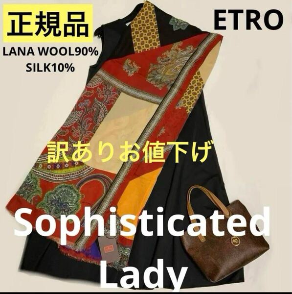洗練されたデザイン エトロ ETRO スカーフ ショール 訳ありお値下げ