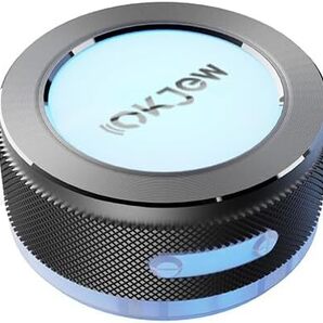 Okjew ブラックテクノロジーを用いたワイヤレススピーカーで究極のサウンド効果を体験-LED動的呼吸灯付きミニ骨伝導スピーカー (グレー)