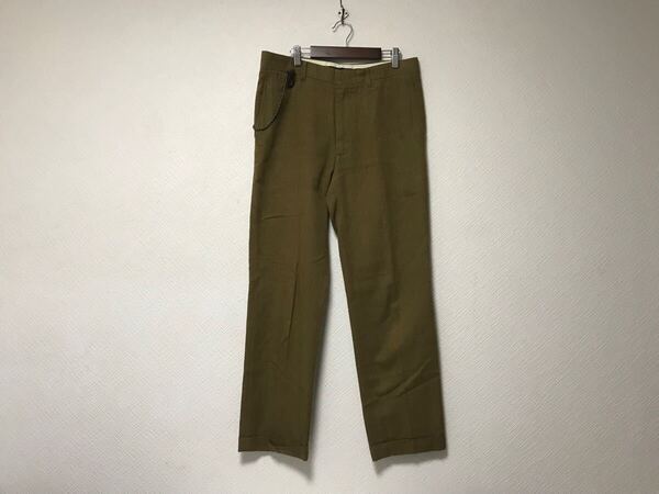 本物ゴールデングースGOLDENGOOSEコットンウールウォレットチェーン付きスラックスパンツメンズサーフアメカジカーキSイタリア製