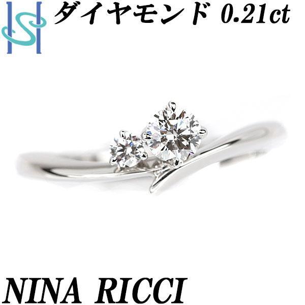 ダイヤモンド K18/プラチナリング(NINA RICCI ニナリッチ/コンビ