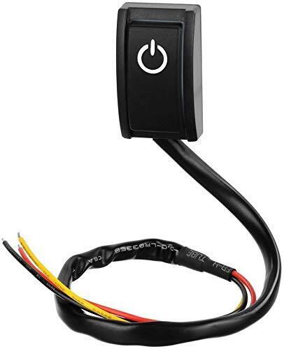 【SALE】200mA ON/OFF 12V 貼り付けプッシュスイッチ、車のスイッチ DC 貼り付ボタンスイッチ両面接着剤付き K
