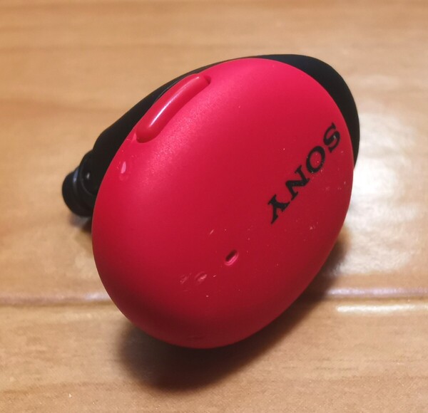 動作品★9時間再生/新品Z55バッテリー交換済 SONY WF-H800 h.ear in 3 Truly Wireless レッド 右側のみR 片耳イヤホン