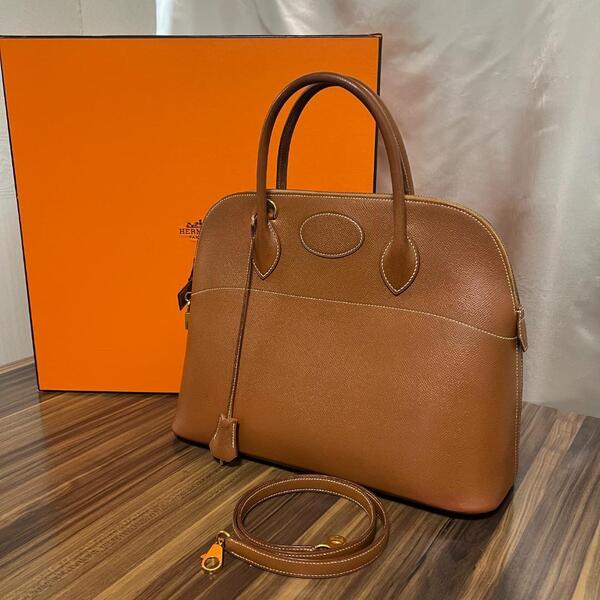 ★正規品 美品★HERMES エルメス バッグ ボリード35 ゴールド 2way ハンドバッグ ショルダーバッグ