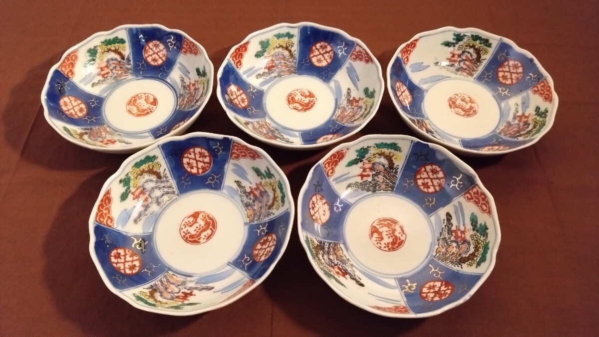 古伊万里 色絵金彩 なます皿 5客揃 | nokishita711