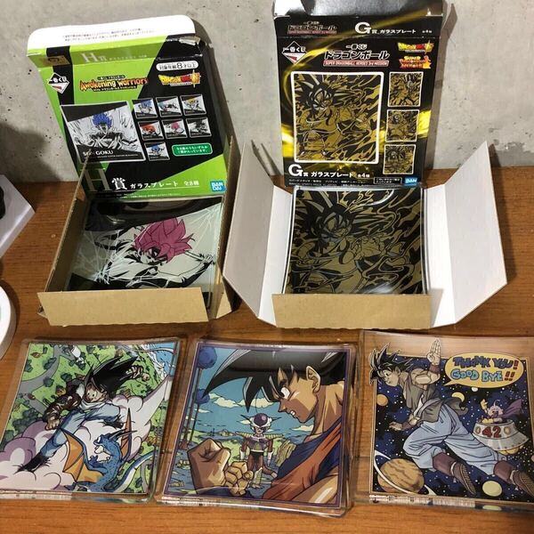 【即決/送料無料】DRAGON BALL ドラゴンボール 一番くじガラスプレート5個アソートセットまとめ売り 美品