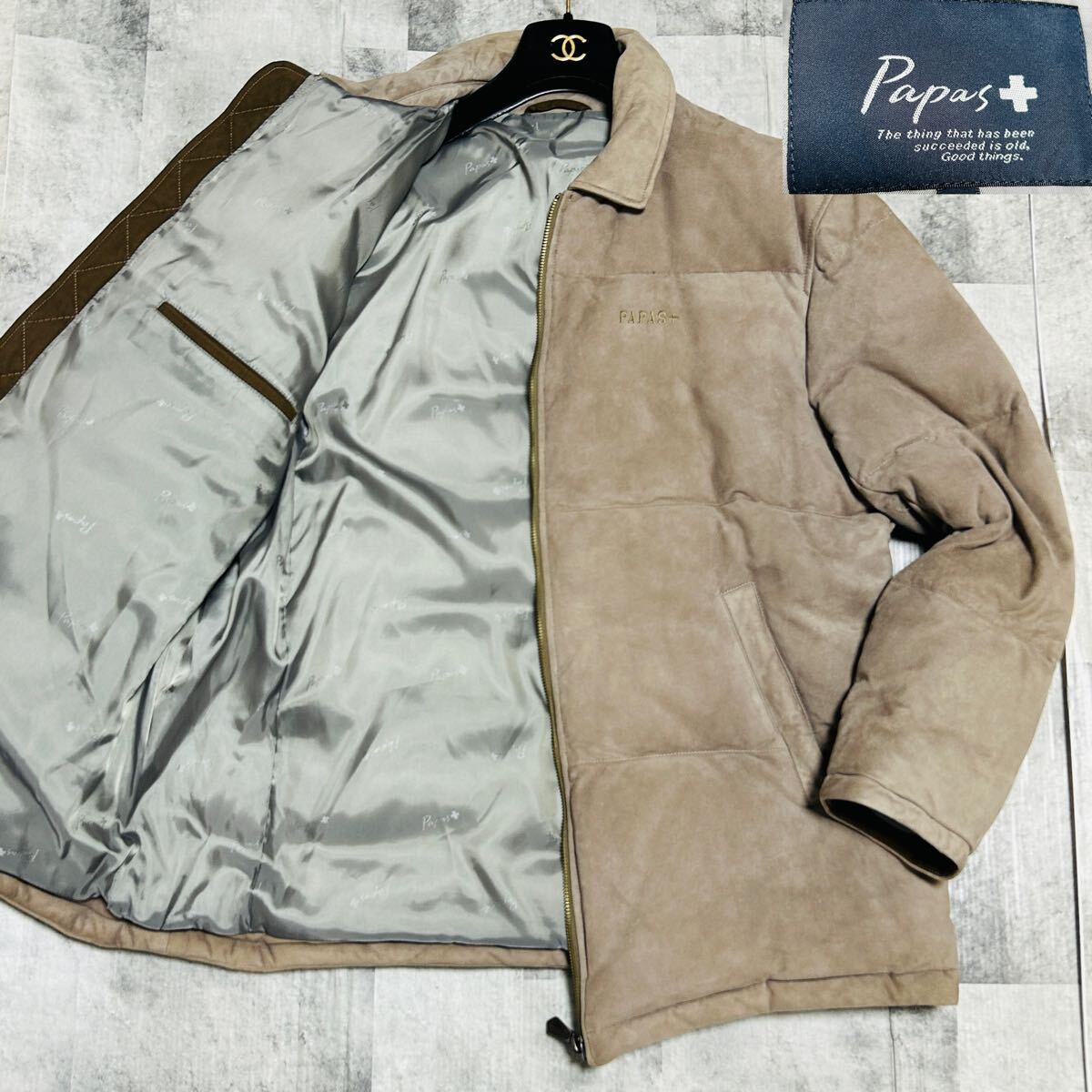 極美品 PAPAS パパス ラムレザー スエード レザージャケット XL 極美品 PAPAS パパス ラムレザー スエード レザージャケット XL