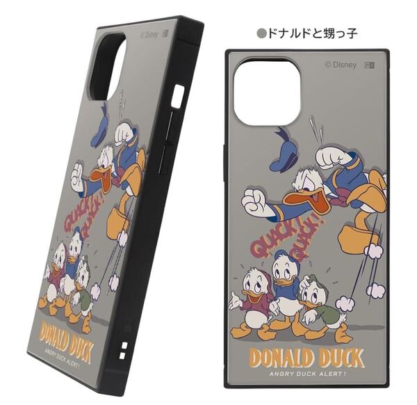 y121325m イングレム iPhone 15 Plus ケース ディズニー ハイブリッドケース KAKU ドナルドと甥っ子