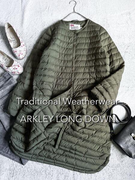 訳あり【トラディショナルウェザーウェア】ARKLEY ノーカラーダウンコート36