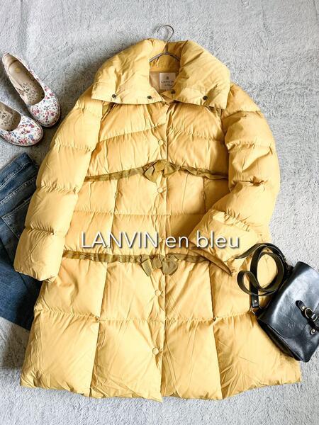【LANVIN en bleu】ランバンオンブルー フロントリボンダウンコート