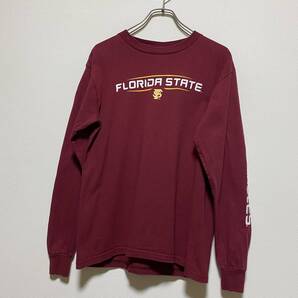 アメリカ古着 フロリダ州立大学 カレッジプリント 長袖 Tシャツ ロンT US古着 クルーネック Sサイズ 【W240】