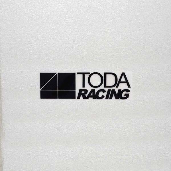 新品・未使用☆TODA RACING 戸田レーシング カッティングステッカー ブラック 1枚 縦32mm×横110mm |切り文字|切文字|新品|送料無料