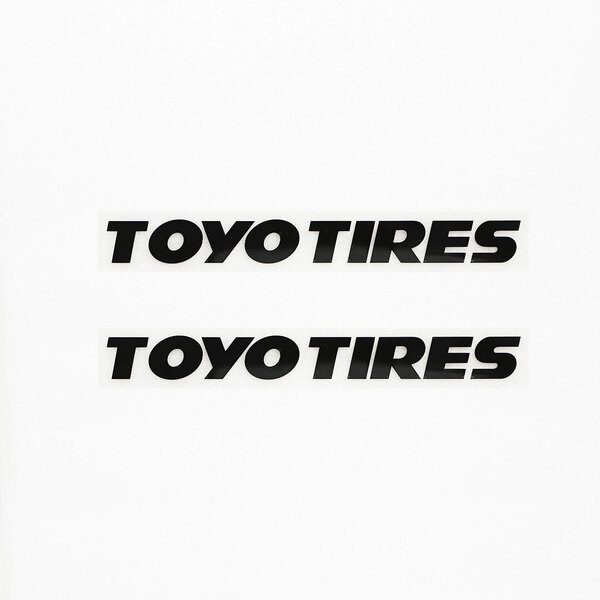 新品・未使用☆TOYO TIRES トーヨータイヤ カッティングステッカー ブラック 2枚 縦15mm×横150mm |切り文字|切文字|新品|送料無料