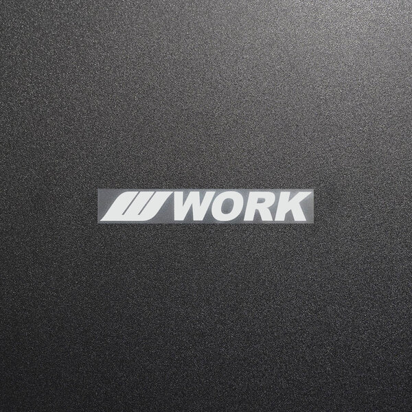 新品・未使用☆WORK ワーク カッティングステッカー シルバー 1枚 縦15mm×横110mm デカール | 切り文字 | 切文字 | 新品 | 送料無料