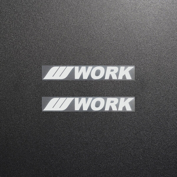 新品・未使用☆WORK ワーク カッティングステッカー シルバー 2枚 縦15mm×横110mm デカール | 切り文字 | 切文字 | 新品 | 送料無料