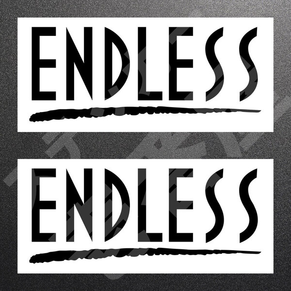 超高品質☆ENDLESS エンドレス カッティングステッカー ブラック 2枚 縦82mm×横200mm エンドレス 切り文字|切文字|新品|未使用|送料無料