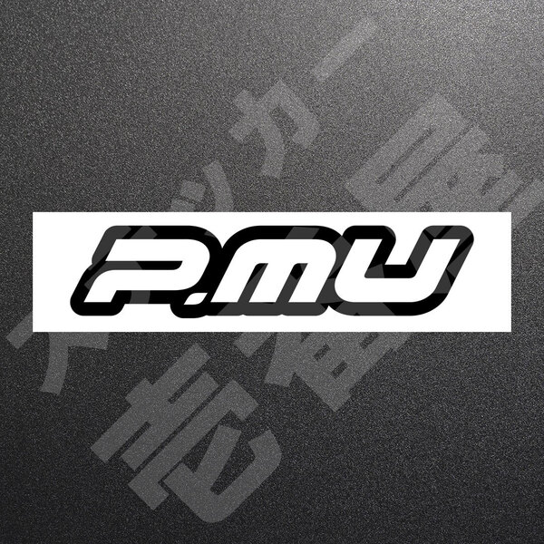 超高品質☆P.MU ピーエムユー カッティングステッカー ブラック 1枚 縦46mm×横200mm PMU |切り文字|切文字|新品|未使用|送料無料