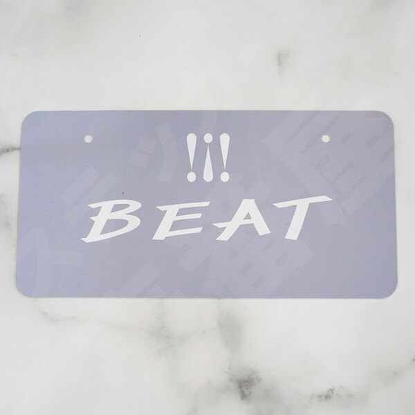 展示用ナンバープレート【 !!!BEAT シルバー×ホワイト 】 1枚 HONDA ホンダ ビート ファッションプレート ライセンスプレート 送料無料