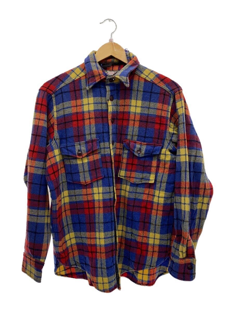 Woolrich◆50s/長袖シャツ/-/ウール/マルチカラー/チェック/首ヤブレ有