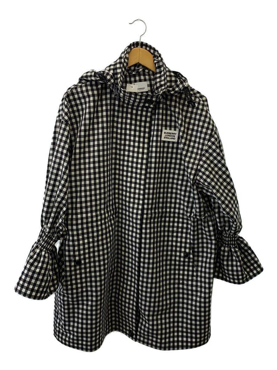 BURBERRY◆Neston Gingham Check Flare Cuff Raincoat/コート/6/ポリ/8028801