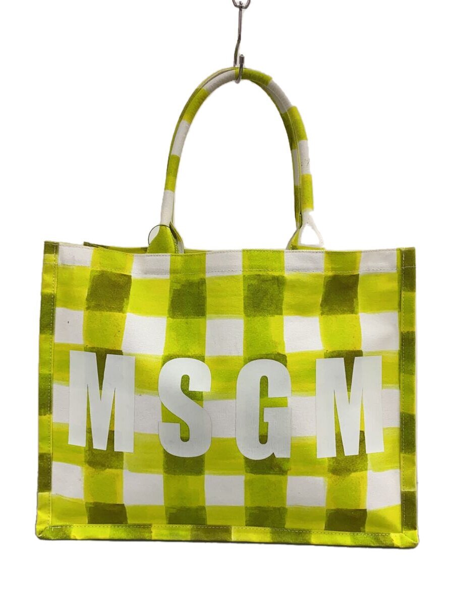 MSGM◆トートバッグ/キャンバス/YLW/3242MDZ75//
