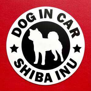 犬(柴犬)マグネット ステッカー 防水 車用【匿名配送】