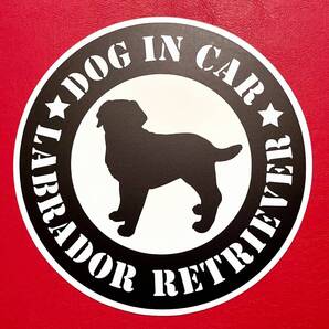 犬(ラブラドールレトリバー BK)マグネット ステッカー 防水 車用【匿名配送】