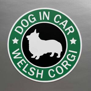 犬(コーギー )スタバ風 マグネット ステッカー 防水 車用【匿名配送】