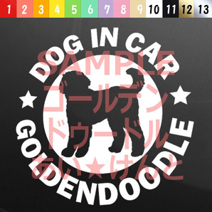 犬(ゴールデンドゥードル)カッティング ステッカー 防水 車用【匿名配送】