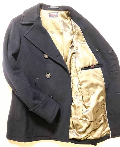 ★新品★【希少8.8万】★BLUE BLUE/ブルーブルー【カシミア混紡メルトンウールPコート】ジャケット ブルゾン ハリラン HLM