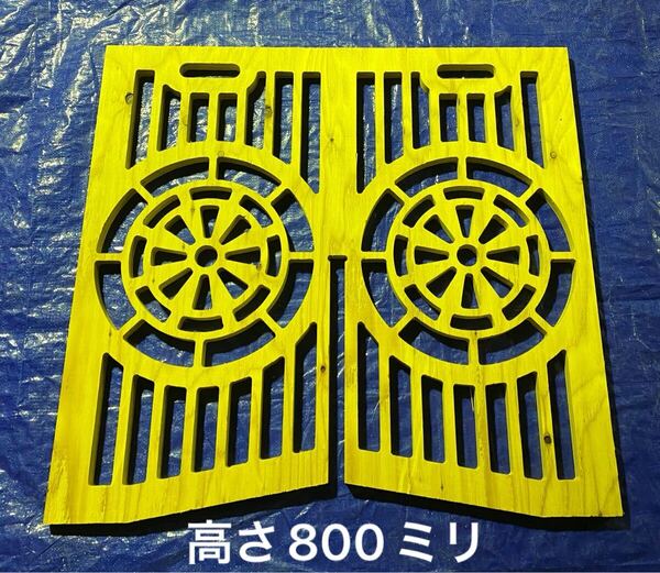 ♪簡単組立3点セット♪家紋シリーズ「源氏車&格子」ペケ作業台L ワークレッグ 撮影台 DIY イベント什器 簡易テーブル ハンドメイド