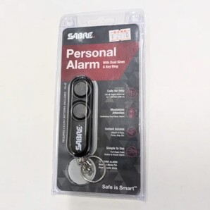 120dbの大音響!防災 護身 セイバー コンパクト パーソナルアラーム 黒 携帯アラーム 防犯アラーム 防犯用品 護身用品 SABRE キーホルダー