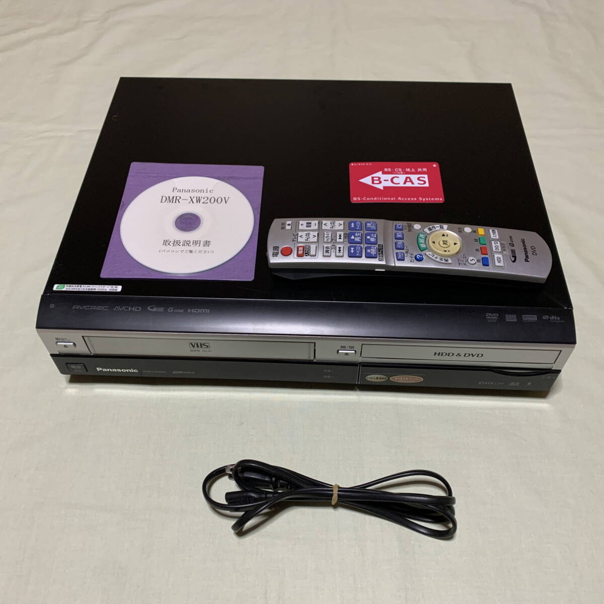 パナソニック VHS/DVD一体型レコーダー DMR-XW200V テレビ・映像機器