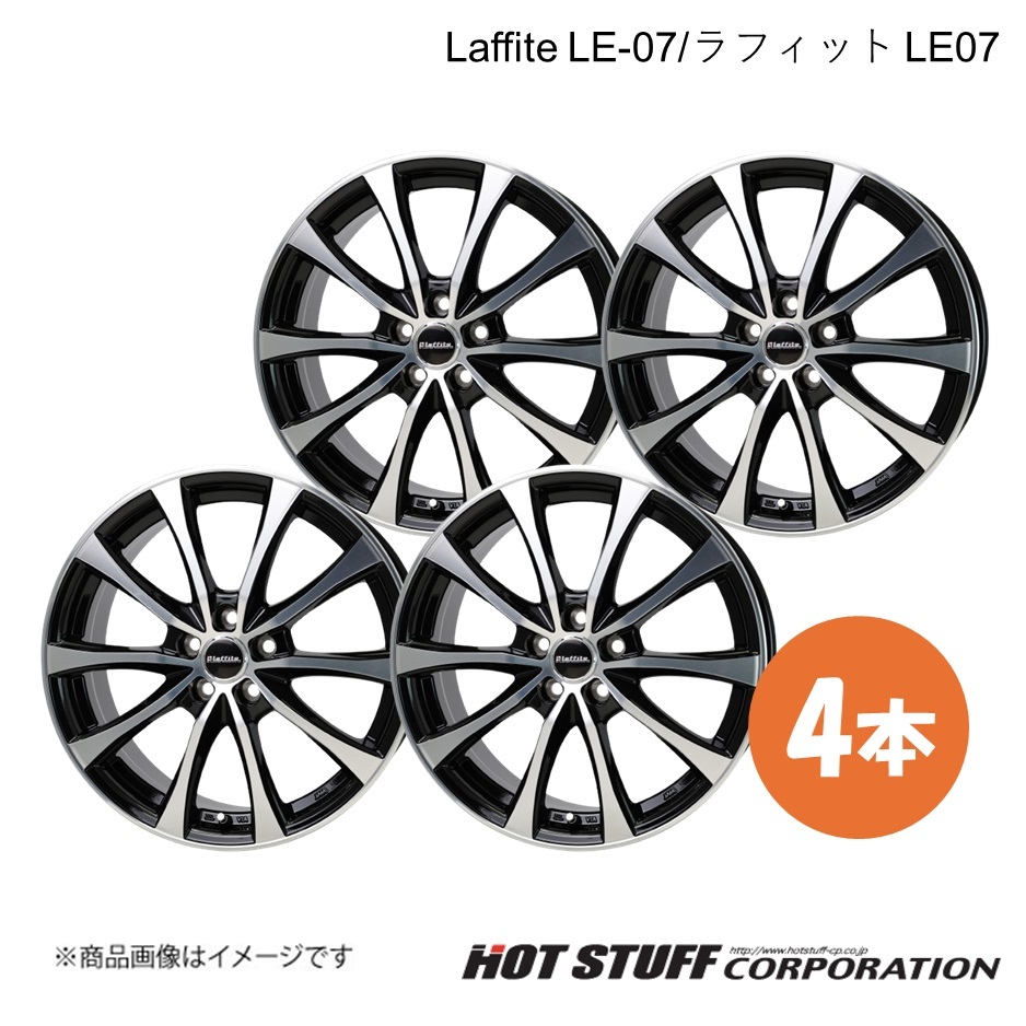 Laffite LE-07 ヴェルファイア 30系 2018/1～ ホイール 4本【18×7.5J 5-114.3 INSET38 ブラックポリッシュ】HOT STUFF 71,882円