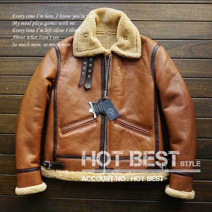 【ビッグサイズ】schott フライトジャケット B-3 ムートン 羊革 46 ビッグサイズ】schott フライトジャケットB-3 ムートン羊革46