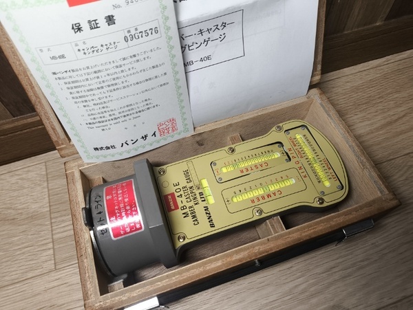 美品 BANZAI バンザイ キャンバーキャスターキングピンゲージ MB-40E