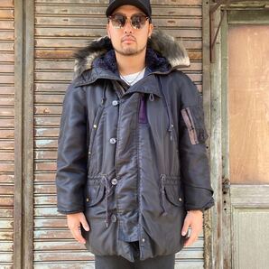 貴重 50s U.S.AIR FORCE USAF 米軍実物 N-3A ヴィンテージ ミリタリー フライトジャケット N-3B N-2B 40s M USN ゴールデンサイズ ブルー