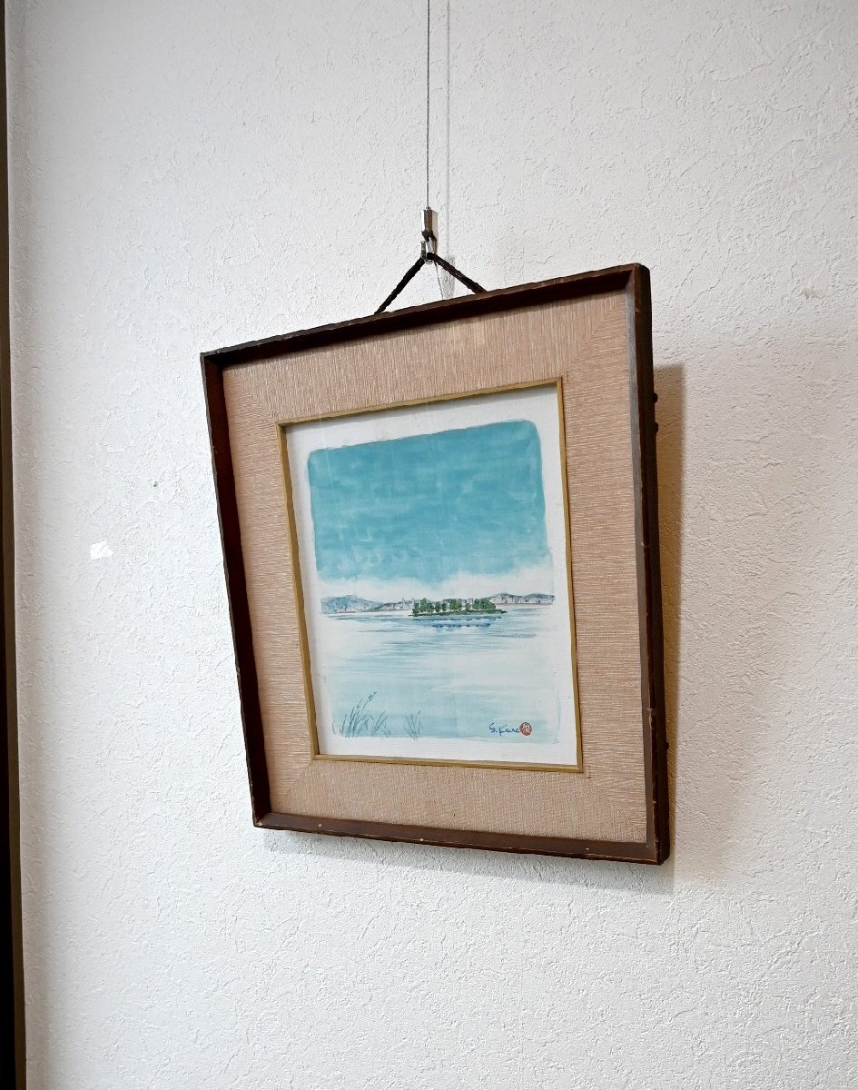 松本俊喬、【個】、希少な大判額装用画集より、美品、日本人画家、新品額装付 松本俊喬、【個】、希少な大判額装用画集より、美品、日本人画家