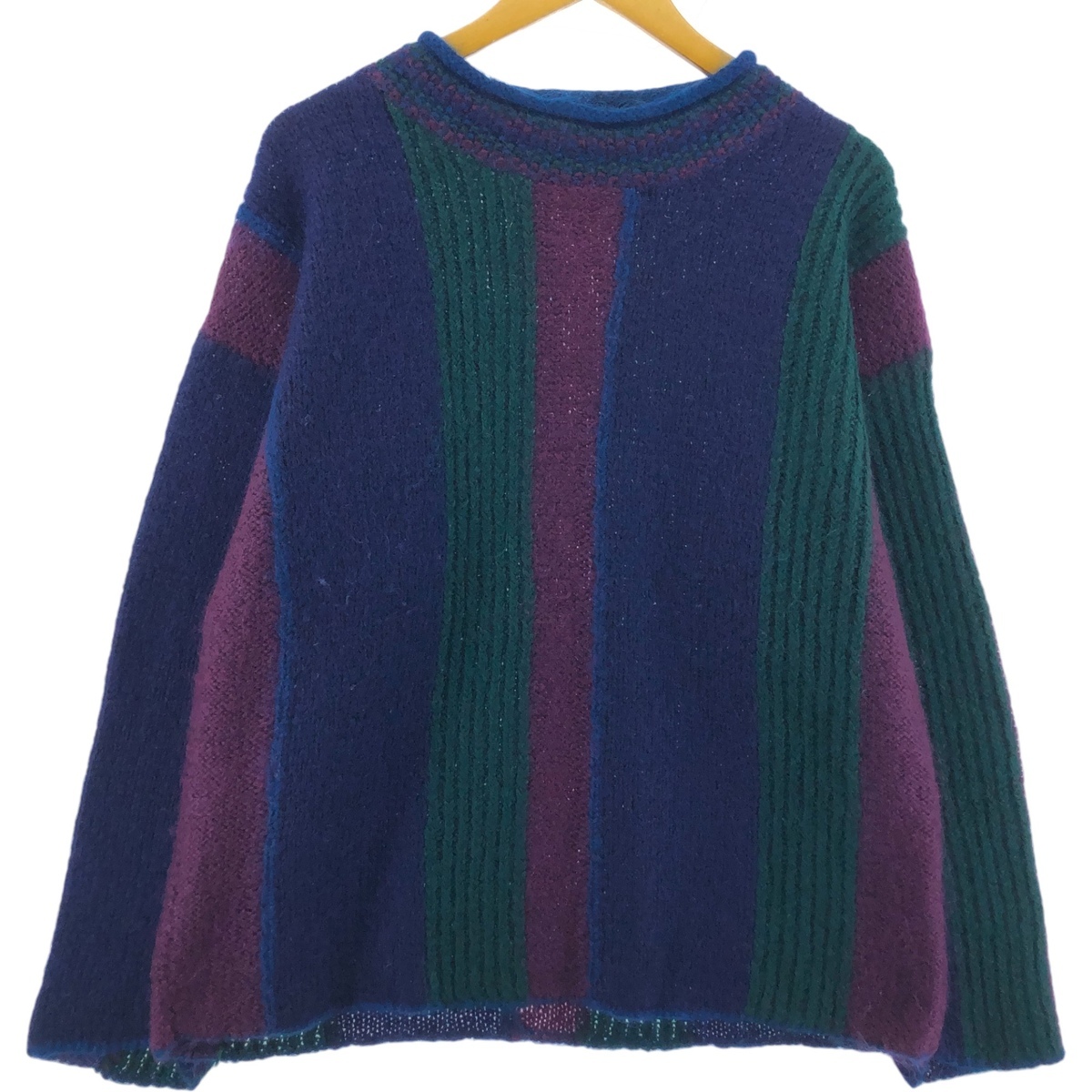 古着 PARIS SPORTS CLUB 総柄 モヘア×アクリルニットセーター メンズL相当 /eaa413624