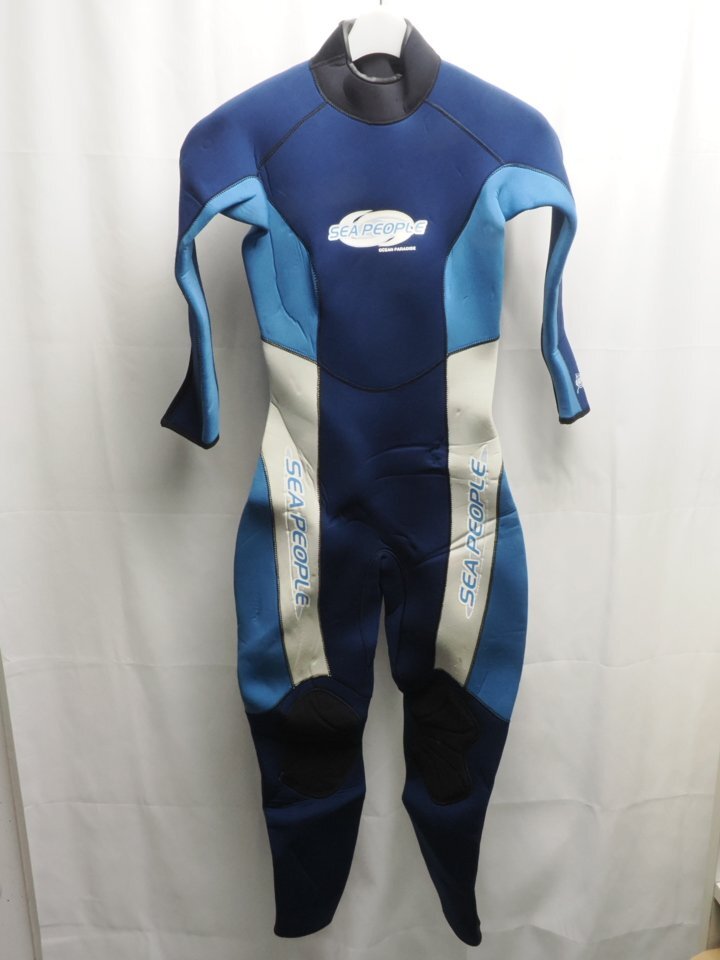 Seaヨット用 ストレッチ ネオプレンスーツ 青×グレー M ヨット