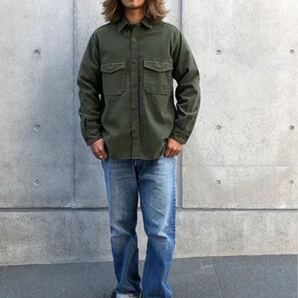 STANDARD CALIFORNIA /スタンダード カリフォルニア SD C. P. O. Shirt Olive XL ヘビーフランネル生地 シャツ