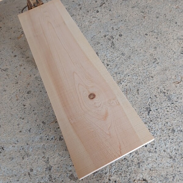B-1801【97×26.2×1.9cm】 国産ひのき 節板 テーブル 看板 棚板 一枚板 無垢材 桧 檜 DIY